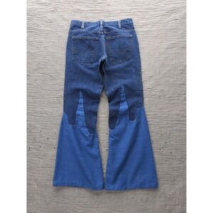 Vintage 1970s Levi's 684 Orange Tab Bell Bottom Flare Leg Jeans Custom Flame 31
